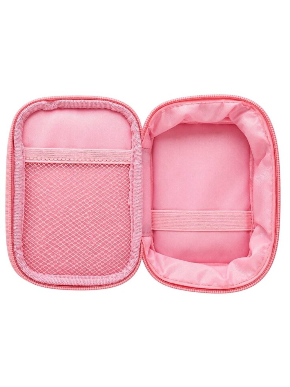 Pink Woven Travel Camera Accessories Pouch Zip Case Gold Tone Hardware NWOT